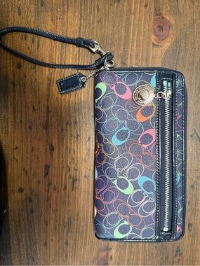 COACH CHELSEA NAVY SIGNATURE C WRISTLET